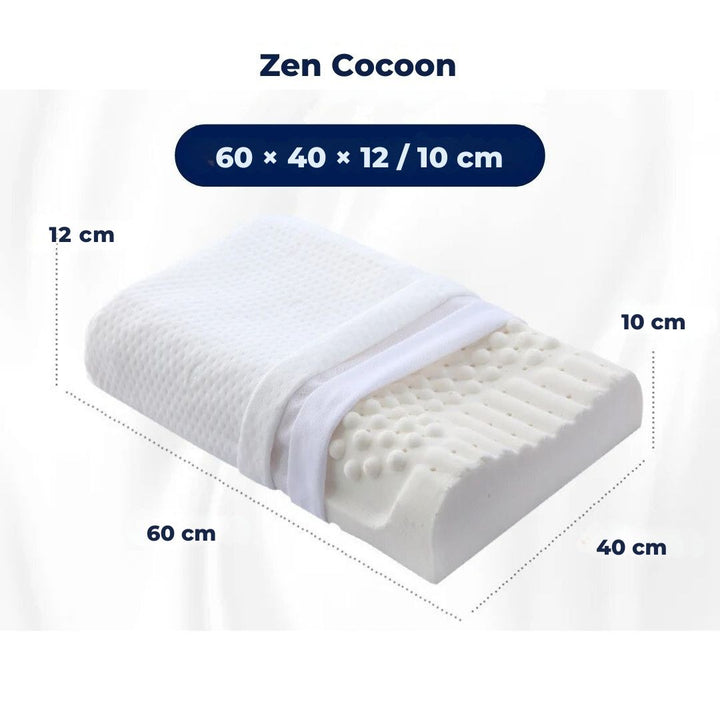 EcoNeck Comfort | 100% Naturlatex Ortopediskpute - for Nakke Smerte - Komfortabel og Støttende Pute - Bedre Søvn - Velvære Norvo