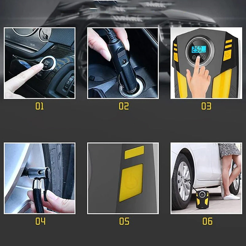 Norvo | Bærbar digital skjerm luftpumpe