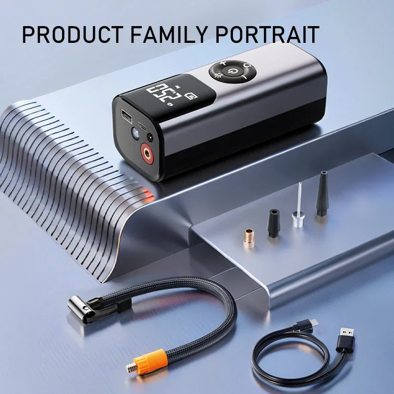 Norvo | Mini Trådløs Automatisk Bil Dekk Luftkompressor Pumpe