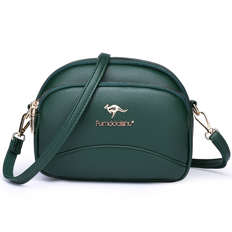 Norvo | Myk Lær Multi-Lomme Skulder Crossbody Bag