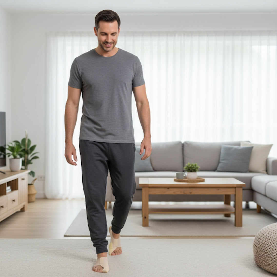 Smertereduserende gelpadding – Ultra-slim stretchstoff – Hverdagskomfort og justering for hallux valgus Norvo