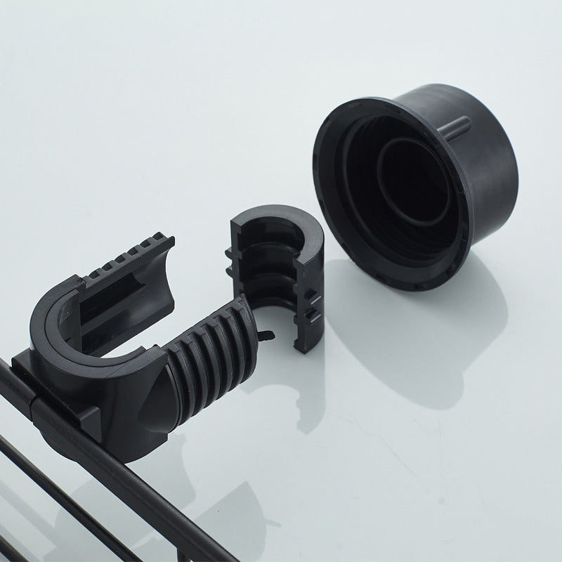 Norvo | Dusjholder for sjampo og såpe – Rustfritt aluminium – Sølv eller svart – Ingen boring