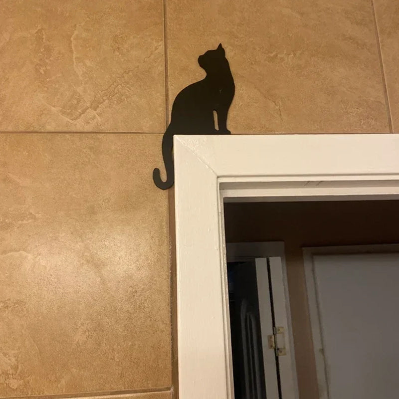 Norvo | Svart katt dør hjørneskilt dekorasjon