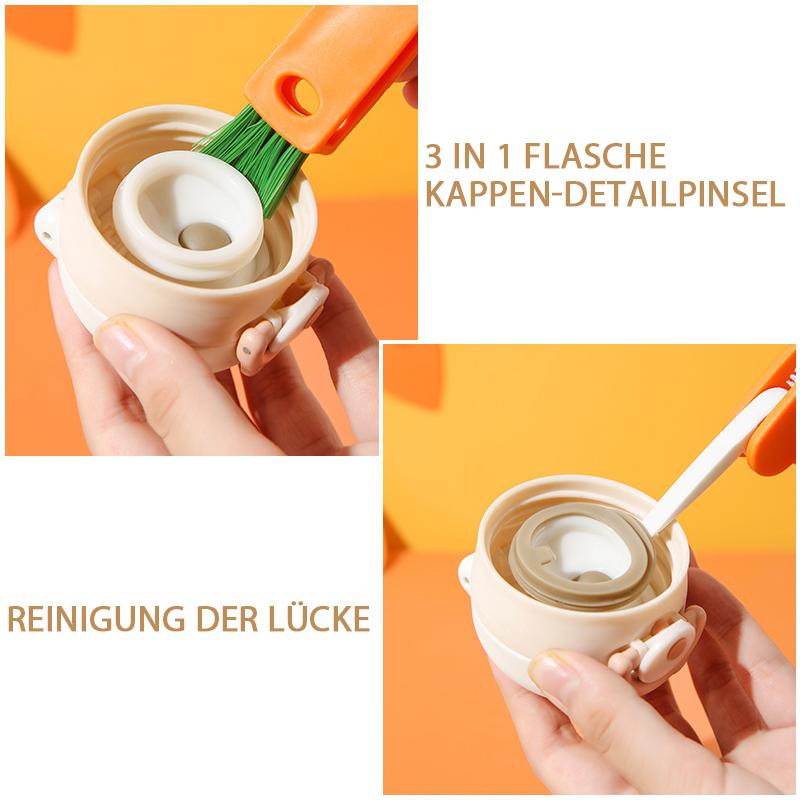 Norvo | Kreativ 3-i-1 Multifunksjonell Rengjøringsbørste for Kopp Lokker