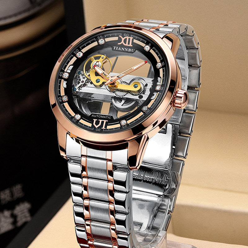 Norvo | Skeleton Tourbillon Ultra Tynn Automatisk Mekanisk Klokke