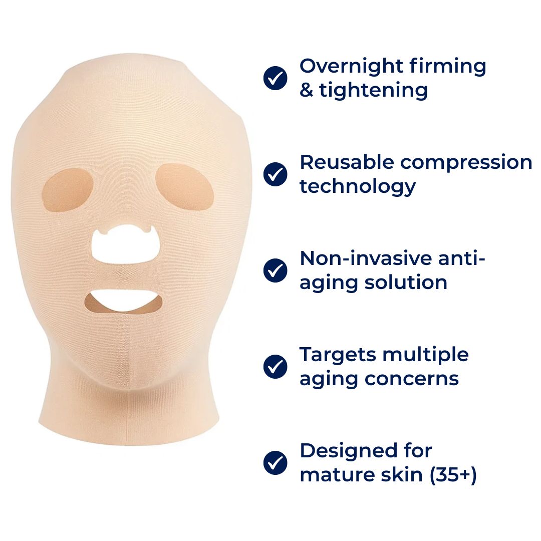 FirmLift | Anti‑Wrinkle Face Lift Mask – Reusable Compression – Soft Ergonomic Fit – Overnight Firming & Tightening for Mature Skin Norvo