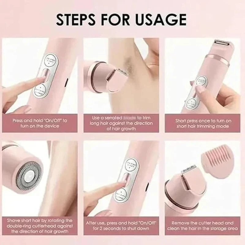 Norvo | Dual Head Electric Shaver for Women with Trimmer