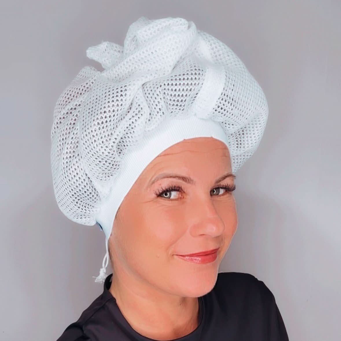 Norvo | Net Plopping Cap for Curly Hair – Frizz-Free Drying Bonnet