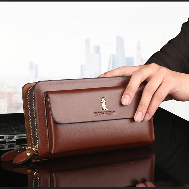 Norvo | Dubbel Glidelås Lommebok for Menn