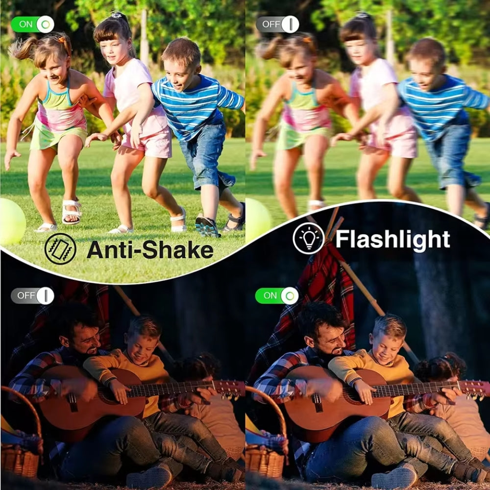 Norvo | Bærbar digital kamera 1080P 44MP med 16X zoom – Kompakt vloggingkamera med LCD-skjerm, oppladbart, perfekt for tenåringer og studenter