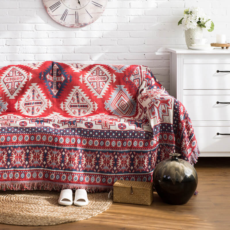 Bohemske strikkede kaster for sofasmykke | Norvo