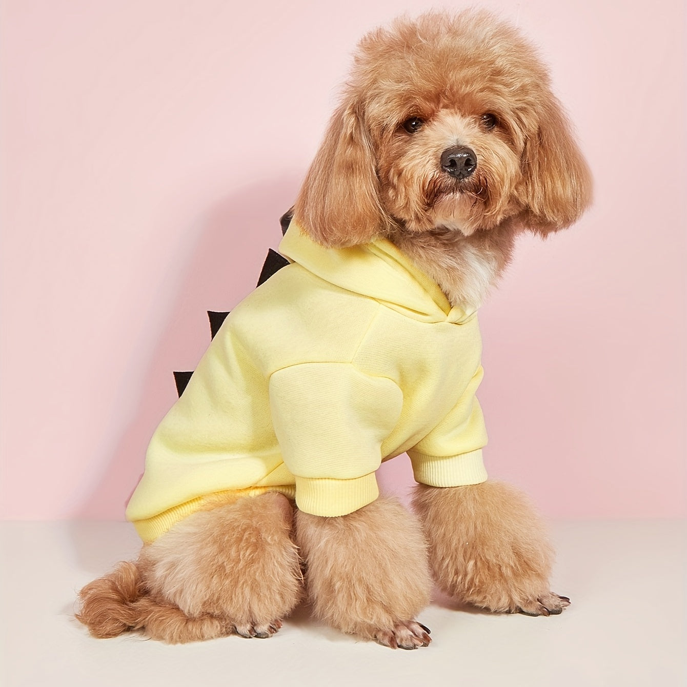 Norvo | Hund Halloween Kostyme Fleece Dinosaur Hoodie | Kjæledyrantrekk Varm