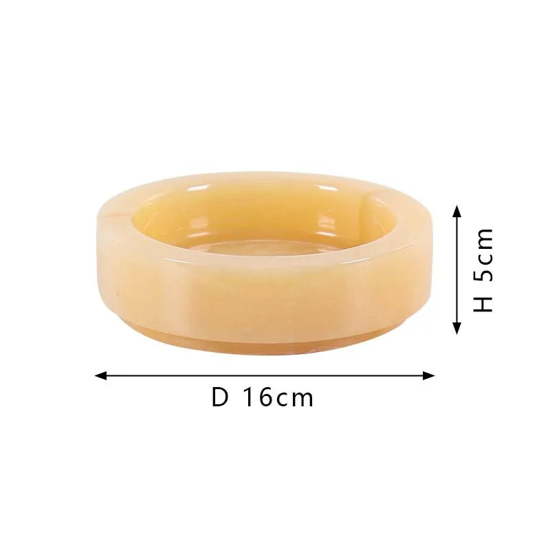 Norvo | Naturlig Marmorstein Mose Blomsterpotte - Luksuriøs Rund Skrivebord Planteboks