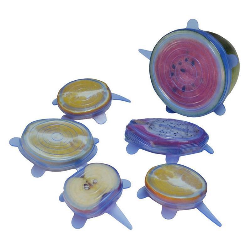 Norvo | Gjenbrukbare silikonstretch-lokk  6 deler Universal bolllokk