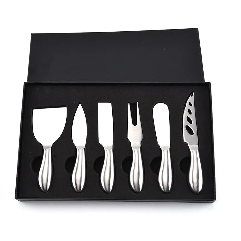 6 stk Rustfritt Stål Ostekniver for Charcuterie-Boards og Bestikk | Norvo
