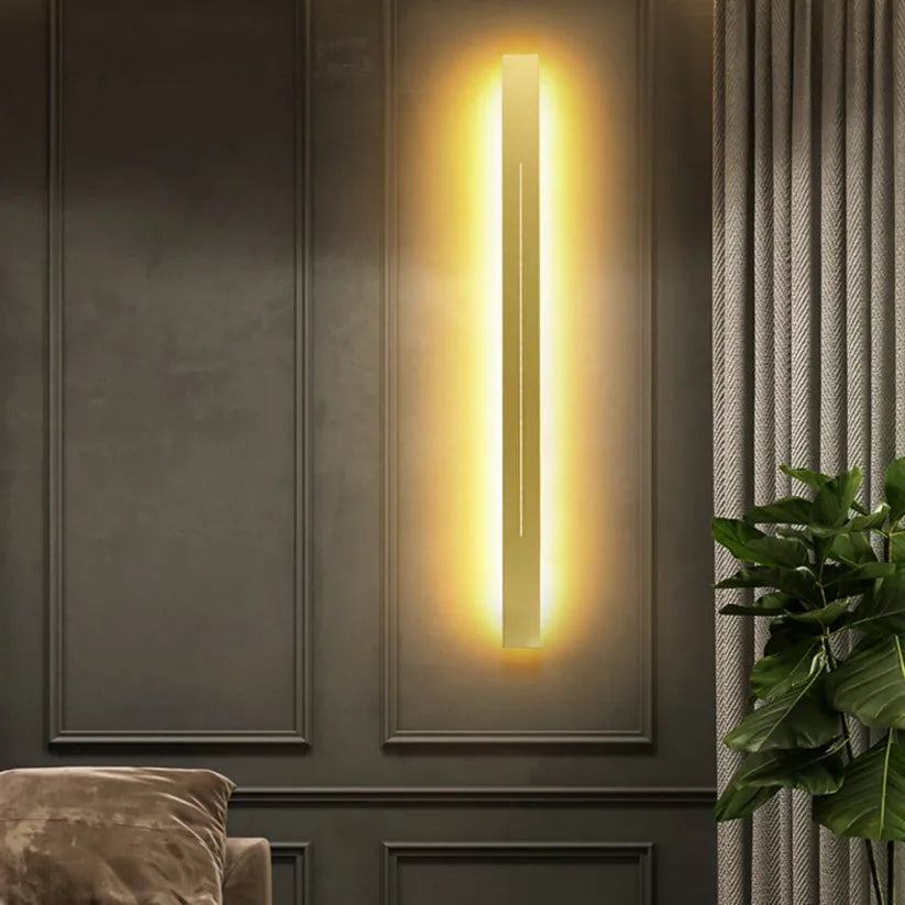 Norvo | LED Vegglampe | Modern Vertikal Sort Innendørs Sconce