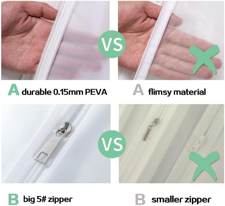 Norvo | Hel Lengde Bryllups Kjole Oppbevarings Sett – Støvbeskyttende Brudekjole Deksel (1+1 GRATIS)