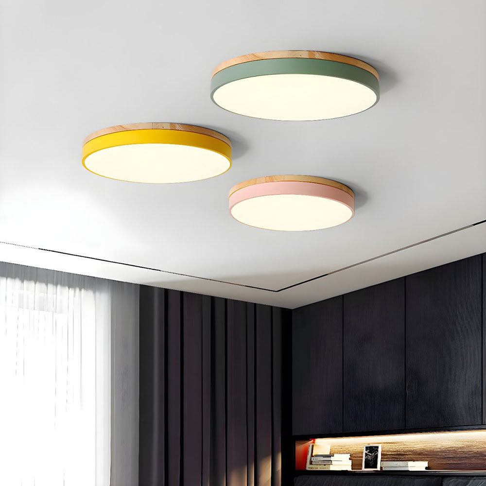 Norvo | Taklampe Naturlig Tre Flush Mount Fixture