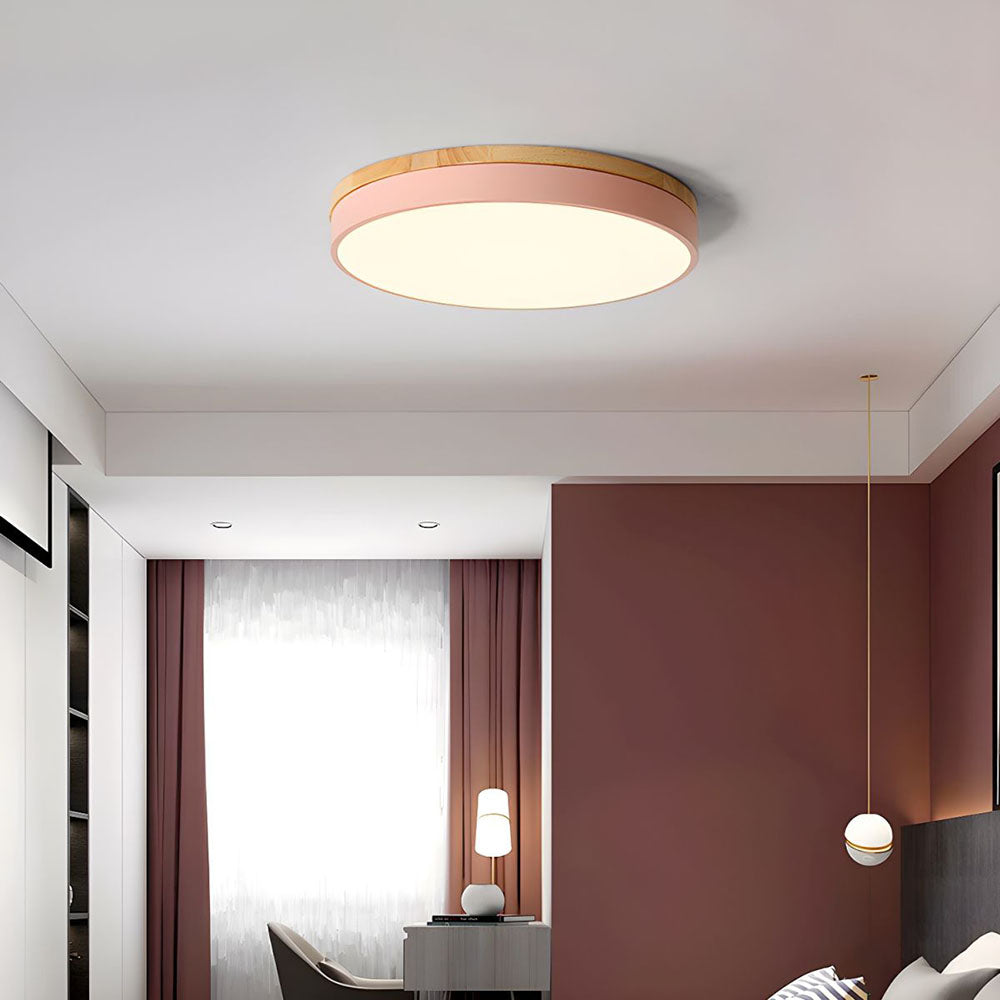 Norvo | Taklampe Naturlig Tre Flush Mount Fixture