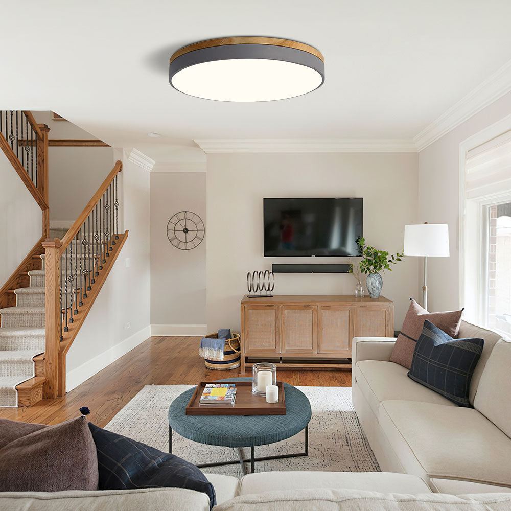 Norvo | Taklampe Naturlig Tre Flush Mount Fixture