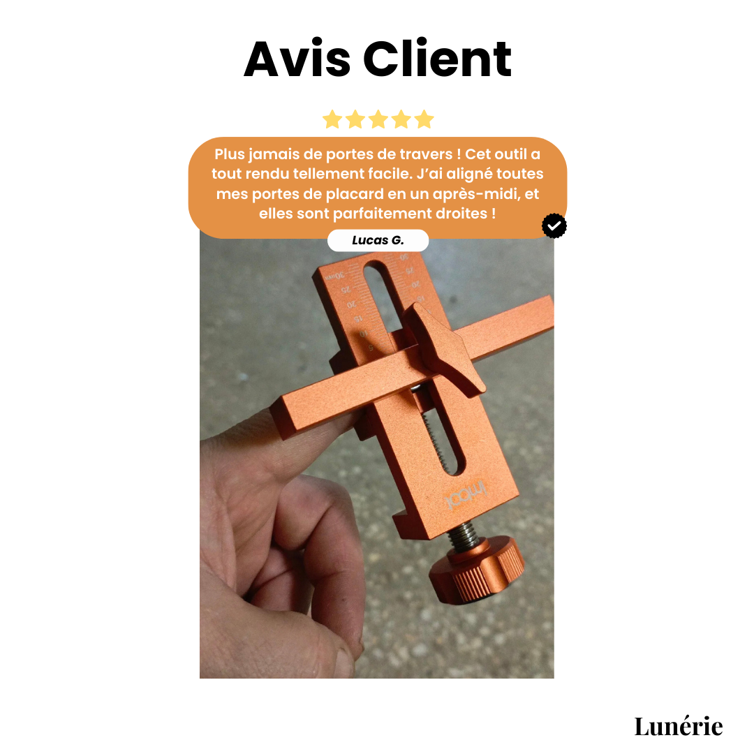 Norvo | DoorFix Dørjusteringsverktøy | Forsterket Aluminium | Presis Skap- og Kabinettinstallasjon