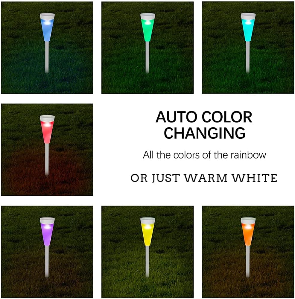 Norvo | Solcelle LED hagebelysning med fargeforandring – Dekorativ utendørs belysning for blomsterbed og stier