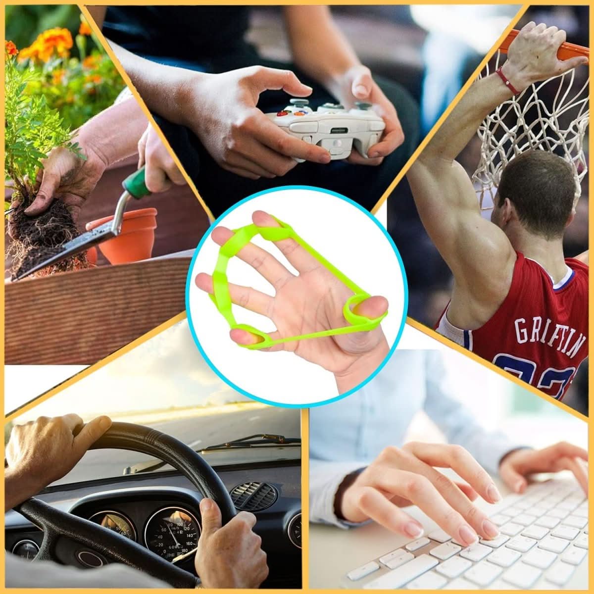 Norvo | 6-dels håndstyrker sett for å styrke grepstyrke og lindre smerte