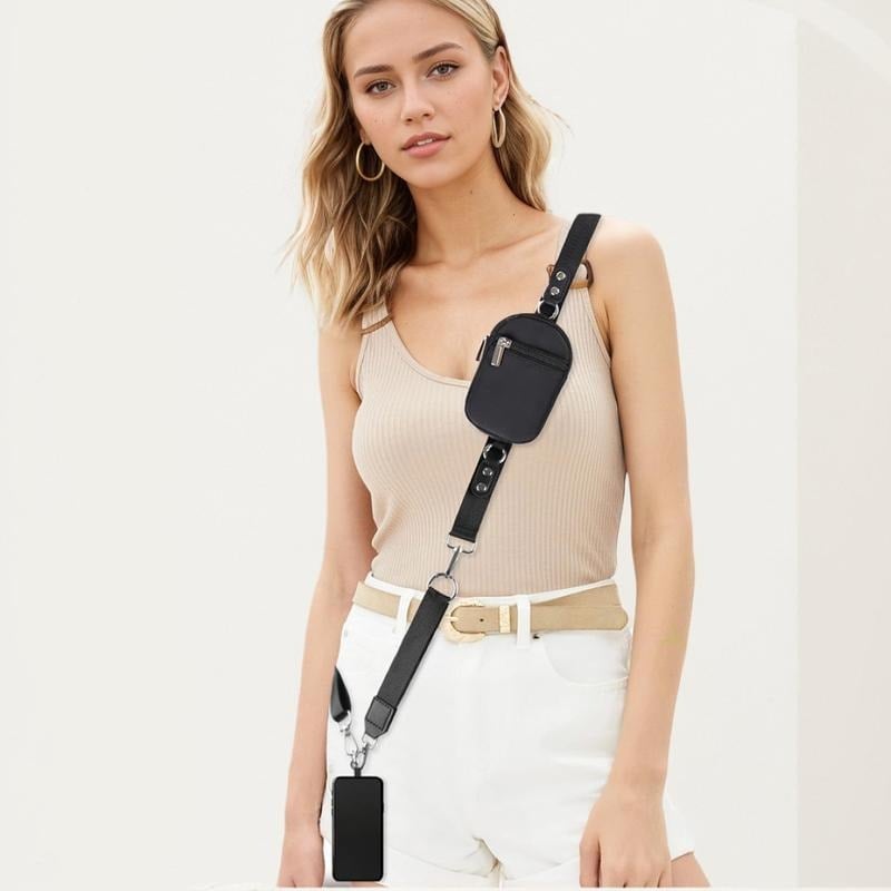 Norvo | Justerbar telefon lanyard crossbody stropp med lommebok