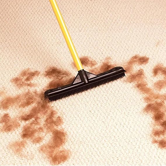 Norvo | Pelsfri kjæledyrshår fjernerbørste | Allsidig og ripefri | 100% naturlig gummi