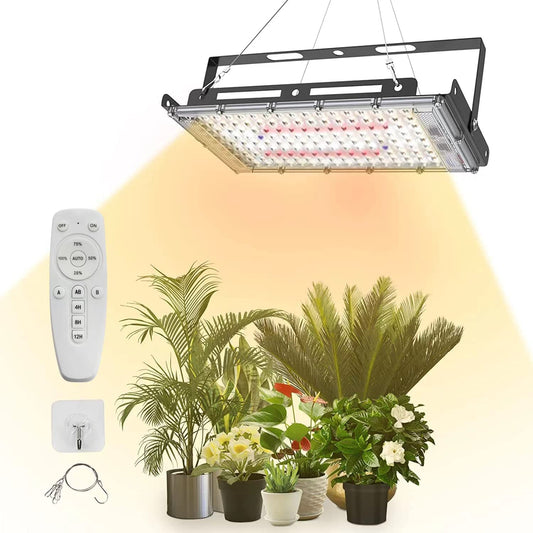 Norvo | Vekstlys for innendørs planter, Engilen 400W fullspektret vekstlys, 3 typer dimmbare, fjernkontroll, egnet for innendørs planter, mikrogrønt, kloner, sukkulenter, frøplanter.