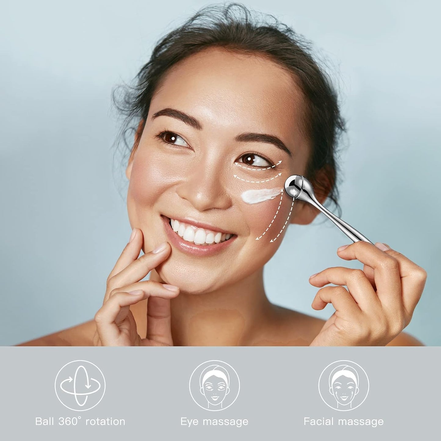 Norvo | Ansiktsrulle i rustfritt stål for hevelse massasjer