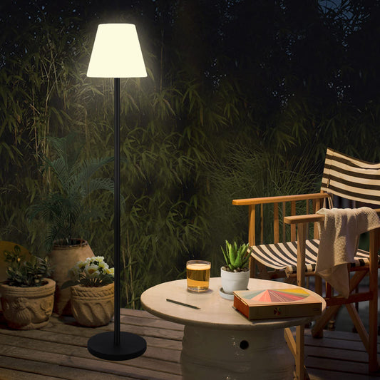 Norvo | Gewiny Solenergidrevet Utendørs Gulvlampe - Dimbar Led, Vanntett, Trådløs For Patio & Hage