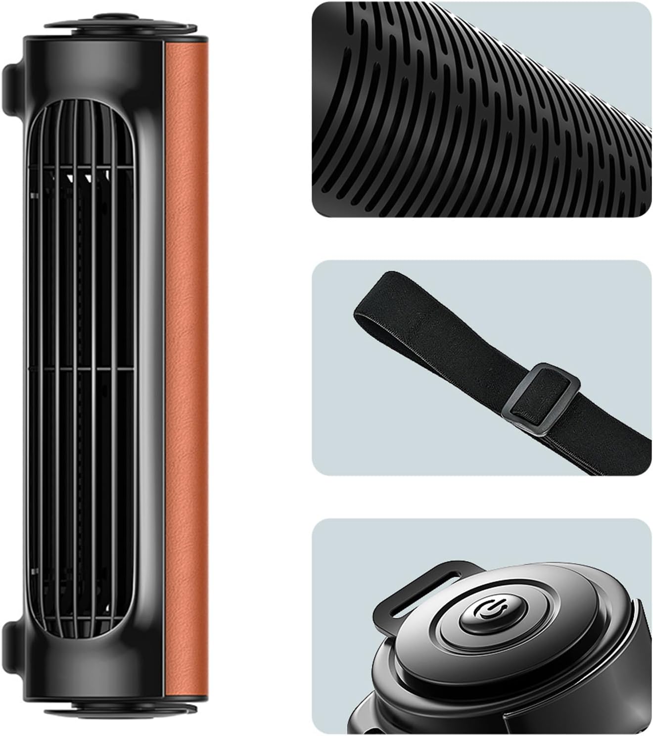 Norvo | Bærbar USB bilsete vifte med justerbar hodepute stropp