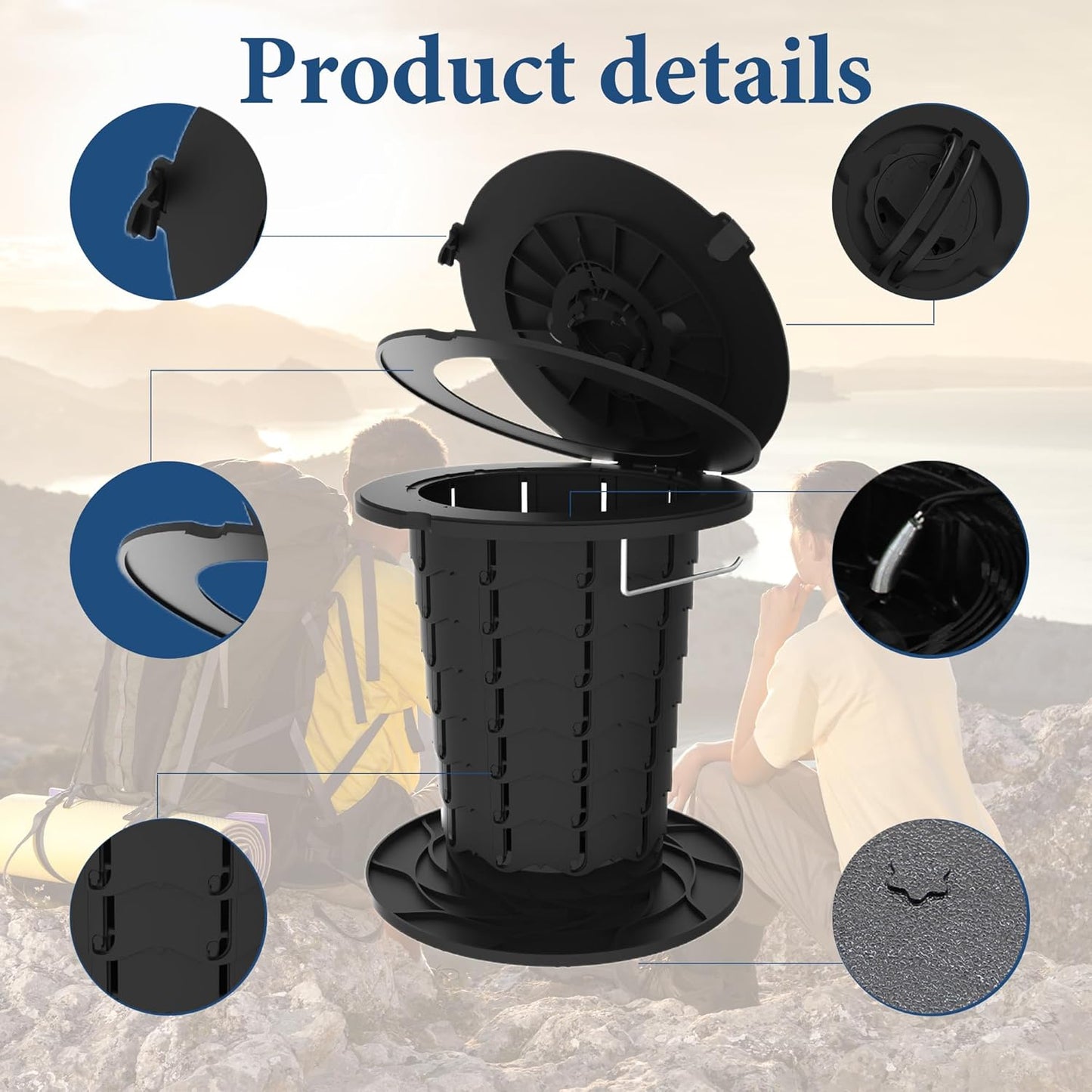 Frendorf | Bærbart toalett med justerbar høyde – CampMate