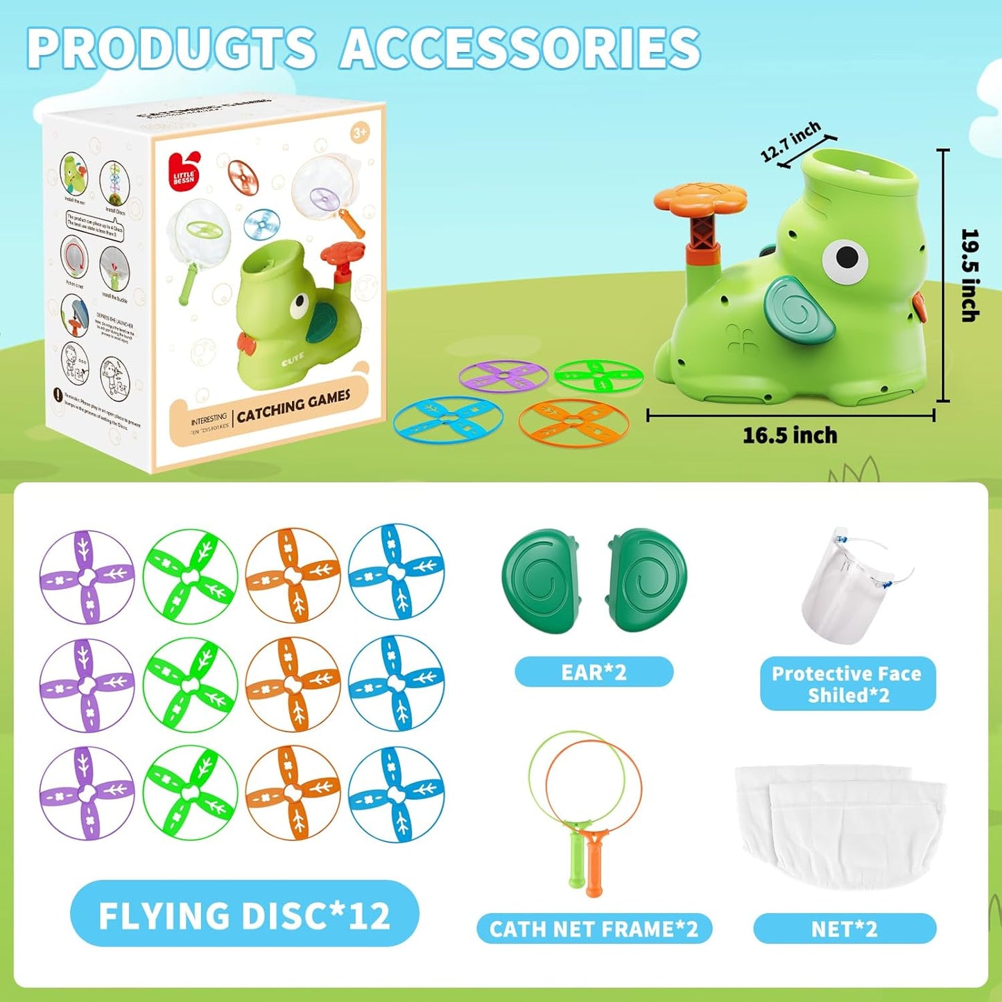 Norvo | AirZoom Launcher | Bring play fun to new heights - Flying Saucer Lekesett