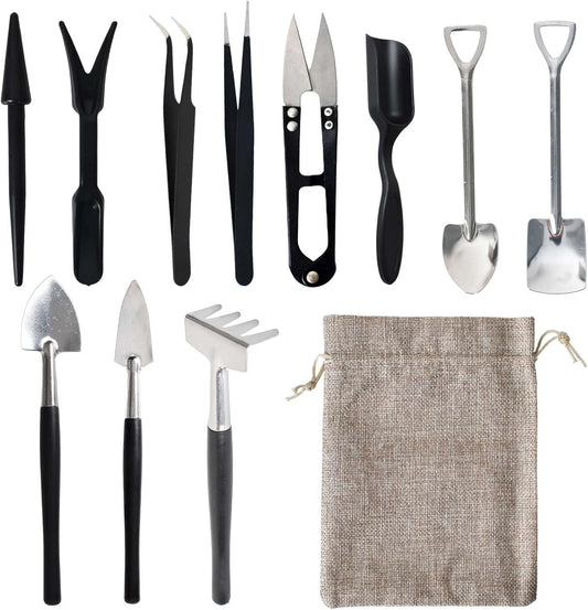 Frendorf | 12-i-1 Sukulentverktøysett med oppbevaringspose for innendørs hagearbeid