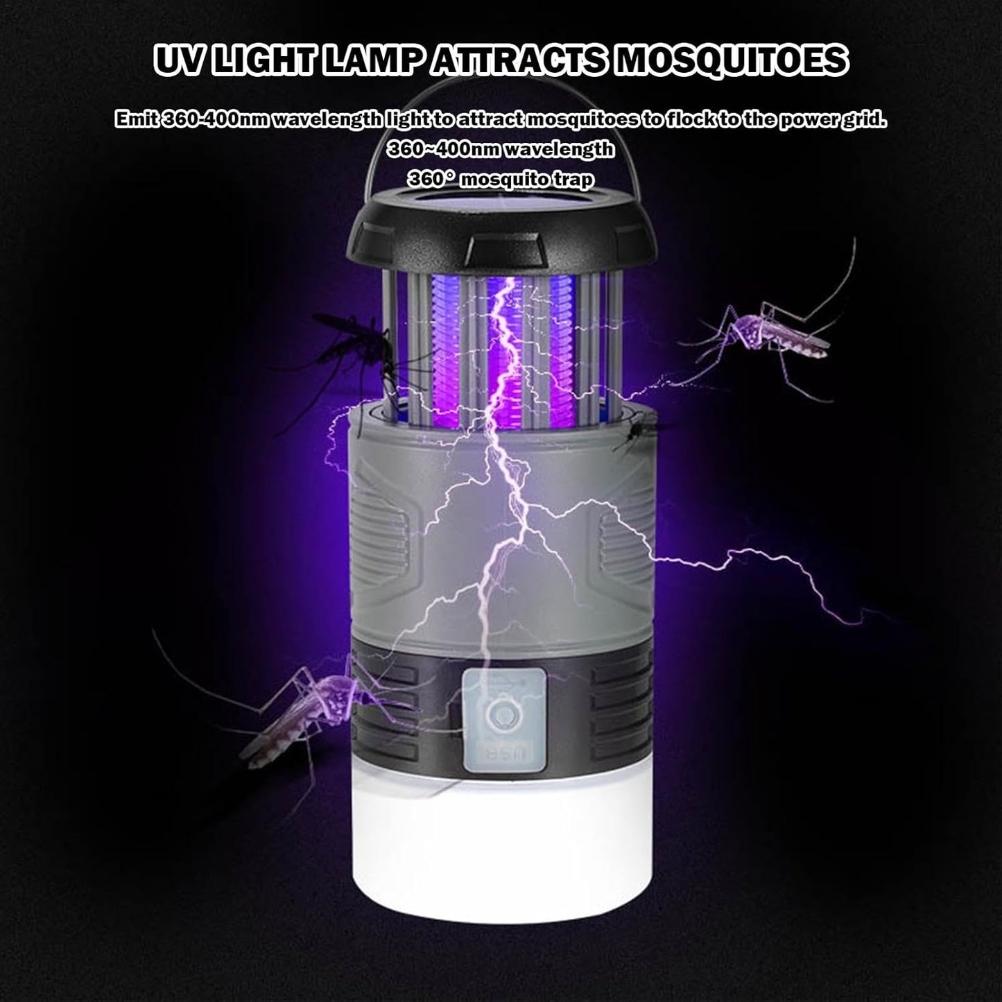 Frendorf | Solvarmet Fluefellelys med UV-lampe – Zynora