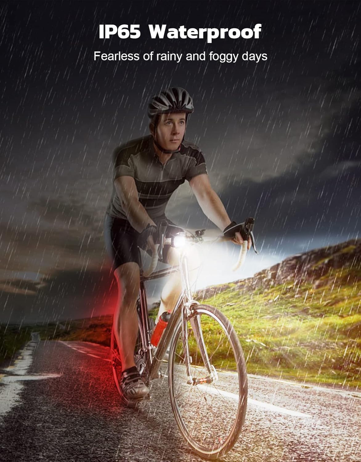 Norvo | Ultra Slim USB Oppladbart Sykkellykt Sett med 4+6 Moduser – SlimBeam