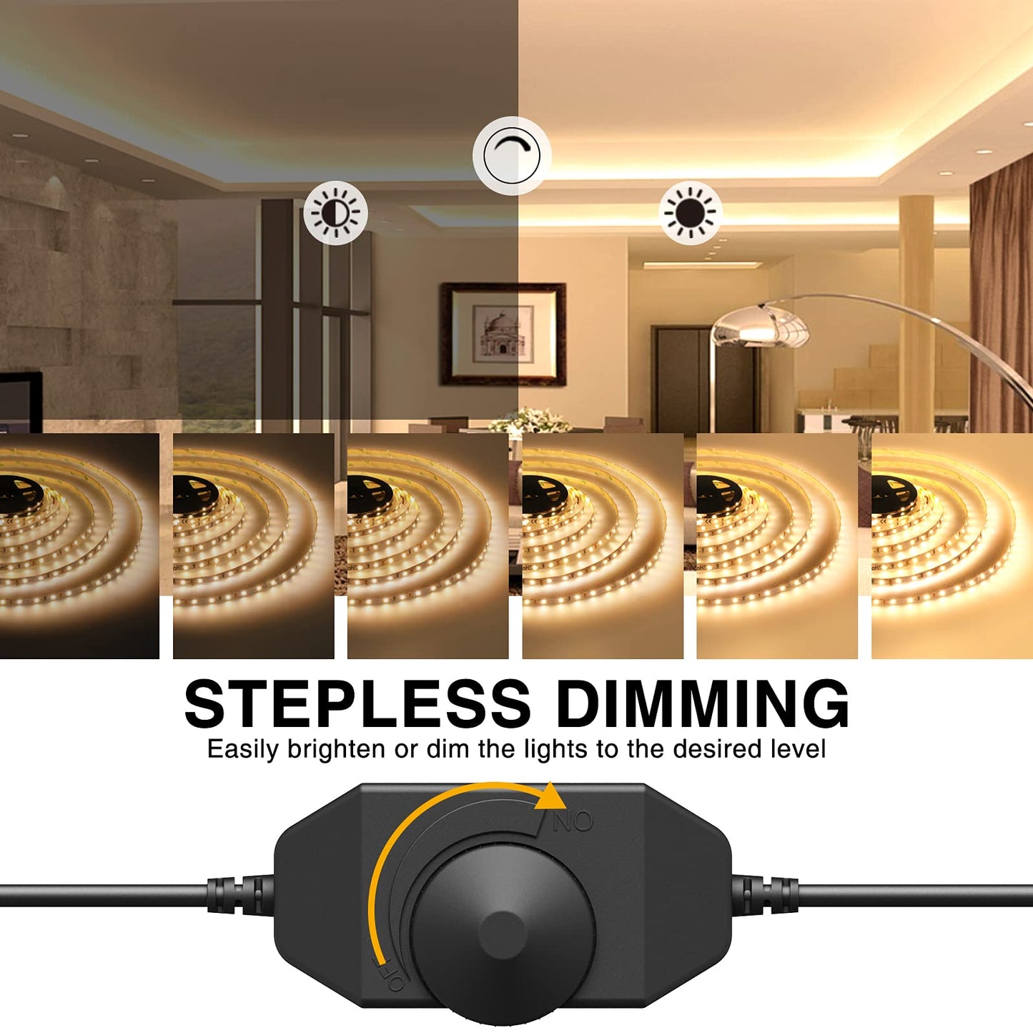 Norvo | Onforu 20m Varm Hvit Led Strips, Dimmbar 3000K, 1200 Leds For Hjem