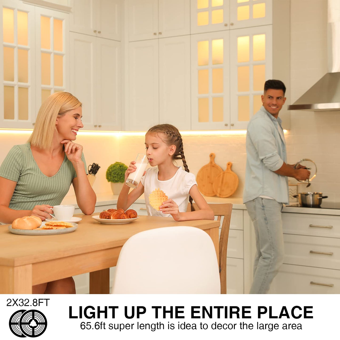 Norvo | Onforu 20m Varm Hvit Led Strips, Dimmbar 3000K, 1200 Leds For Hjem