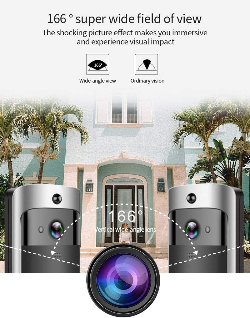 Norvo | Trådløs HD WiFi Video Dørklokke | Nattseende, To-veis Intercom & Bevegelsesvarsler for Hjemmesikkerhet