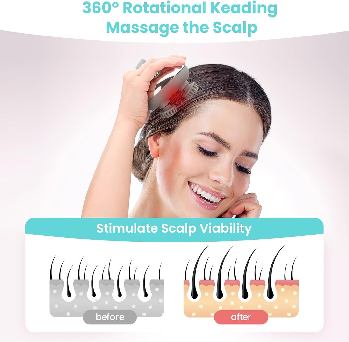 Norvo | Bærbar Elektrisk Hodebunnsmasser