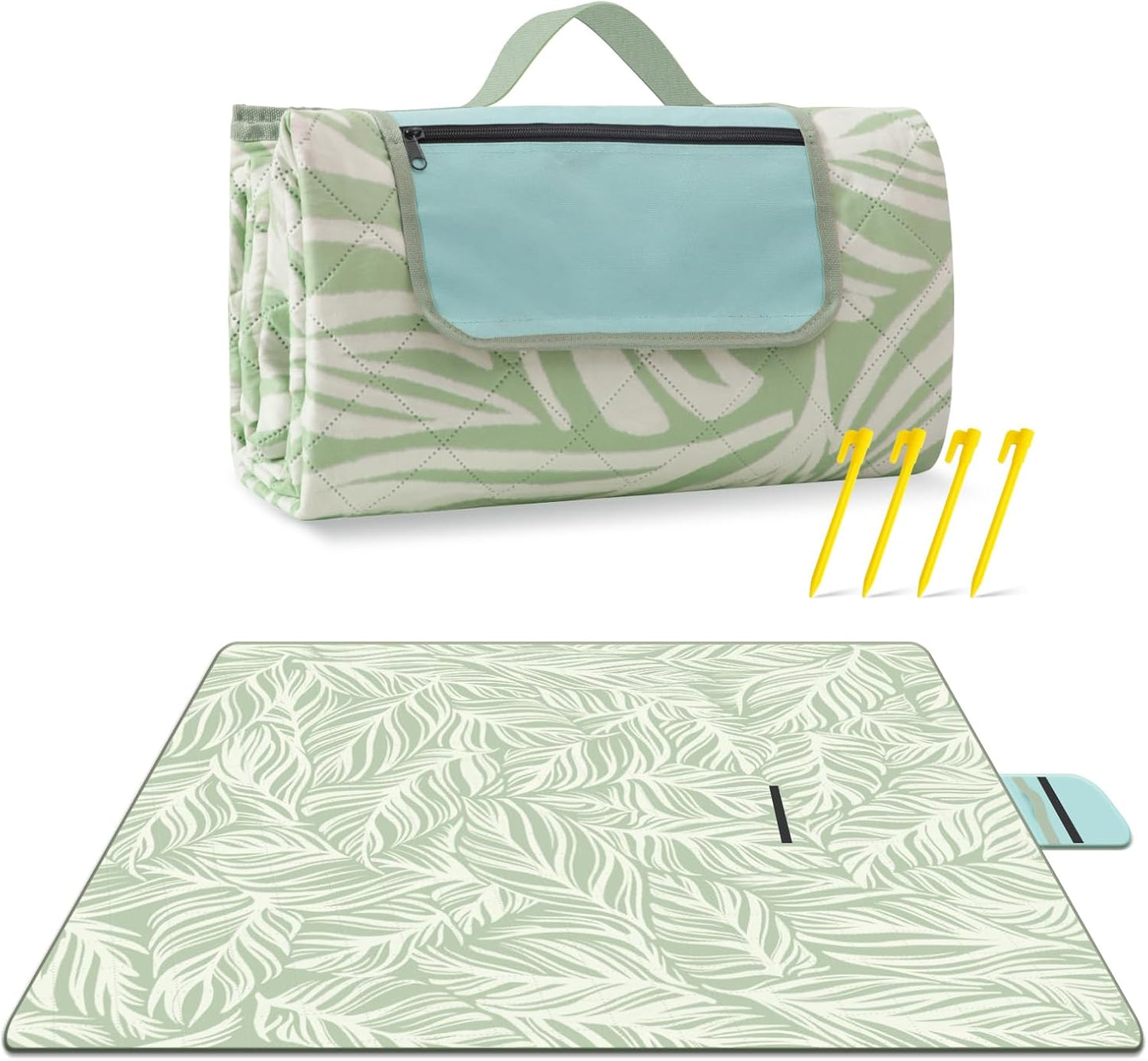 Norvo | Ekstra stor vanntett piknikteppe 200 × 200 cm med 3 lag – MeadowRest