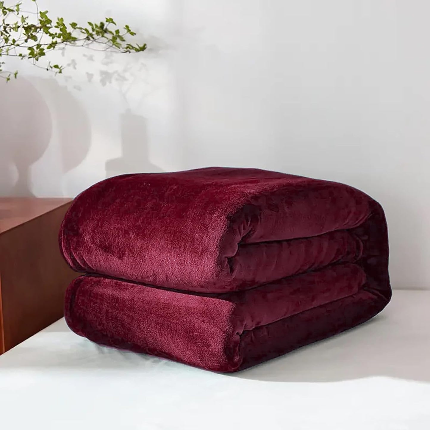 Fleece Stor Sofa Kaste Lettvekt Fuskepels Teppesett