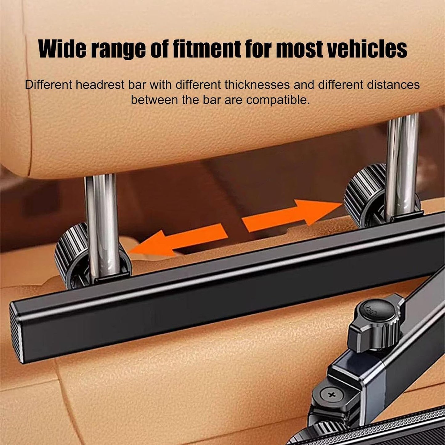 Norvo | Bil nakkestøtte nettbrettholder – Justerbar 360° baksetetelefon- og nettbrettmontering – Movira