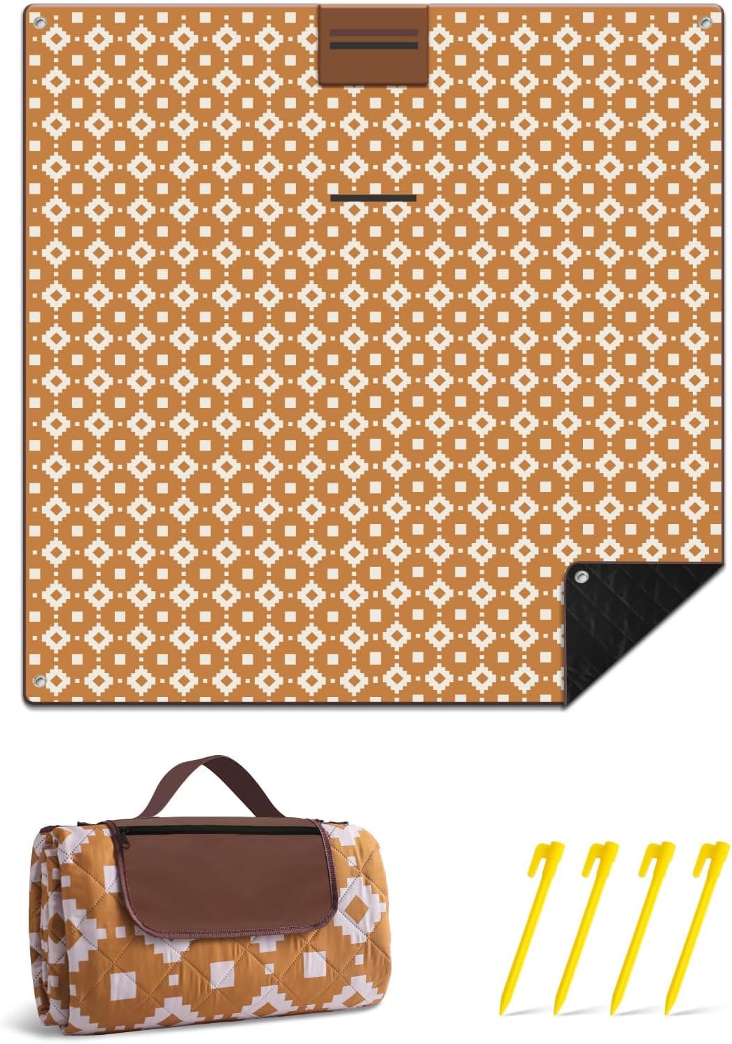 Norvo | Ekstra stor vanntett piknikteppe 200 × 200 cm med 3 lag – MeadowRest