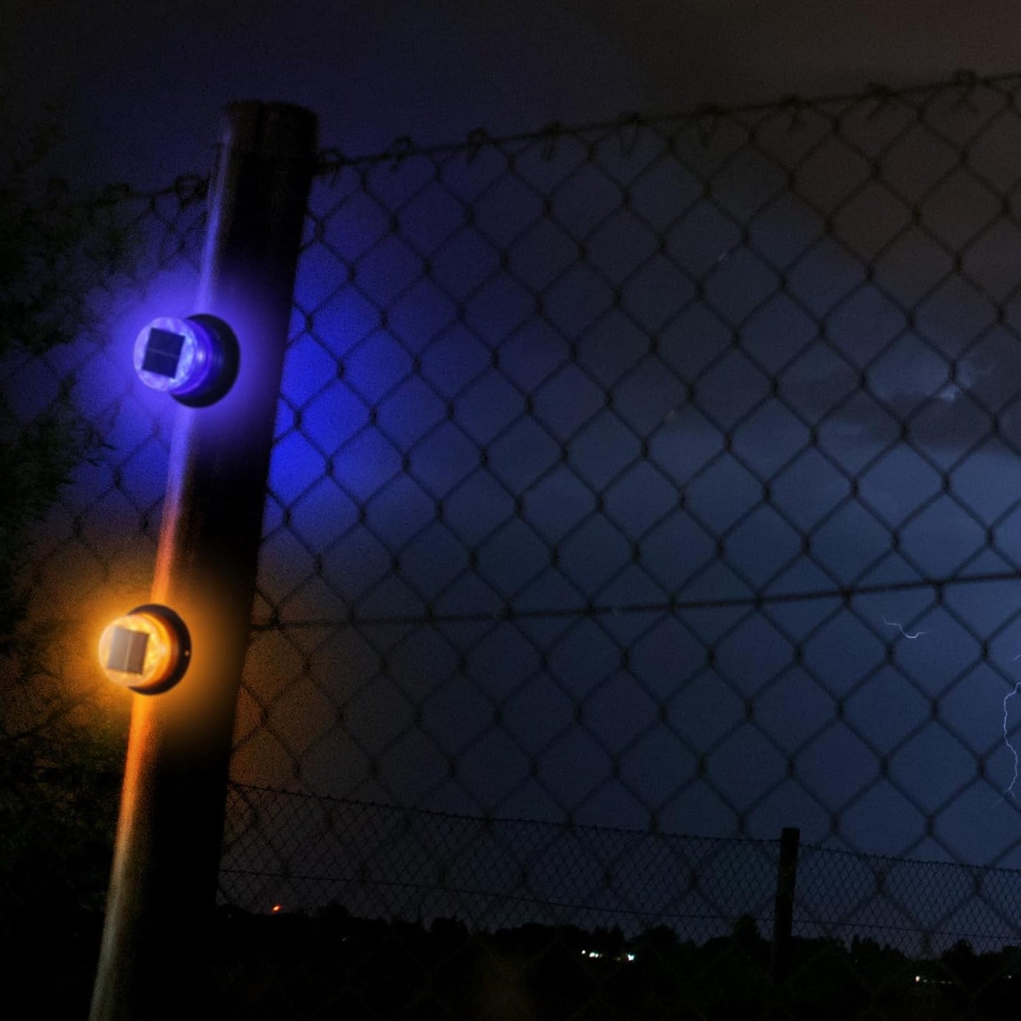 Frendorf | Solkraftet Amber & Blå Magnetisk Strobe Lys Sett – Liora