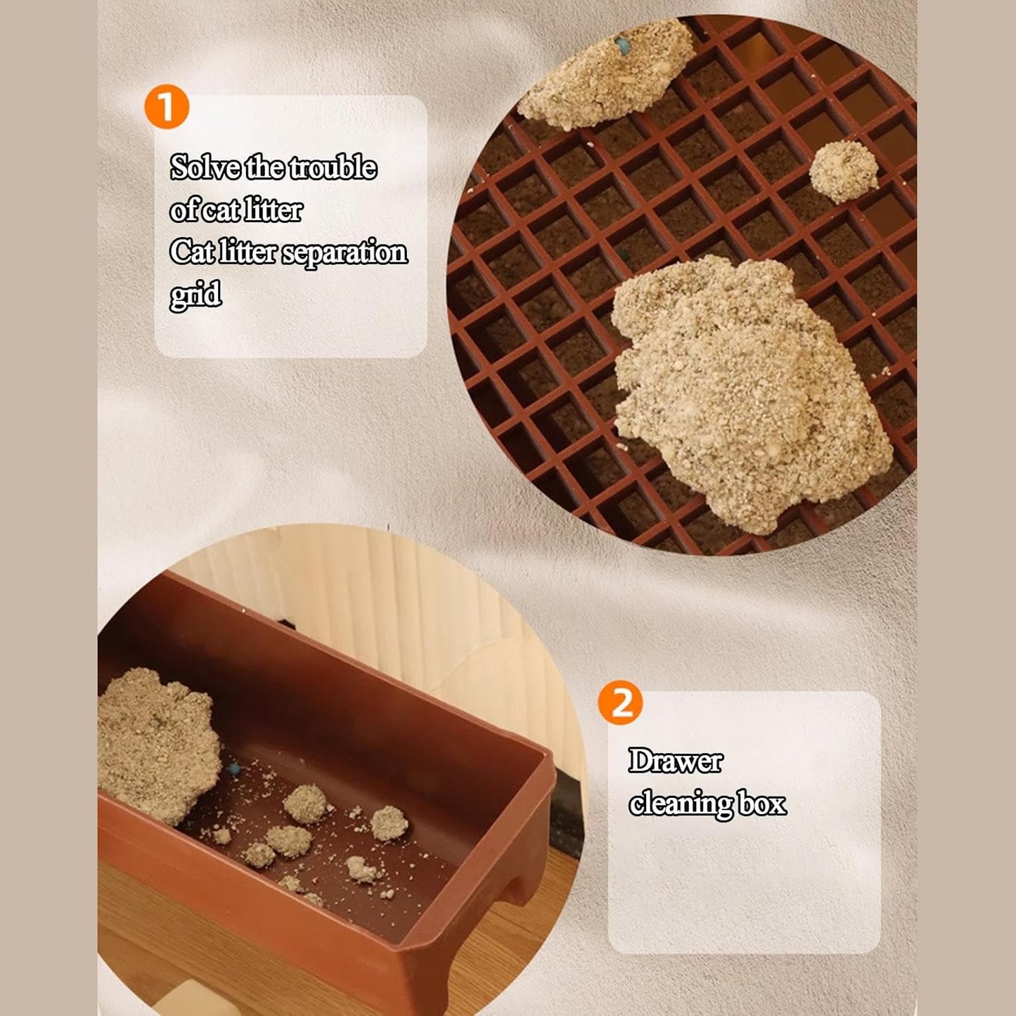 Norvo | Automatisk luktfri kattetoalett med åpen toppdesign – Felvora