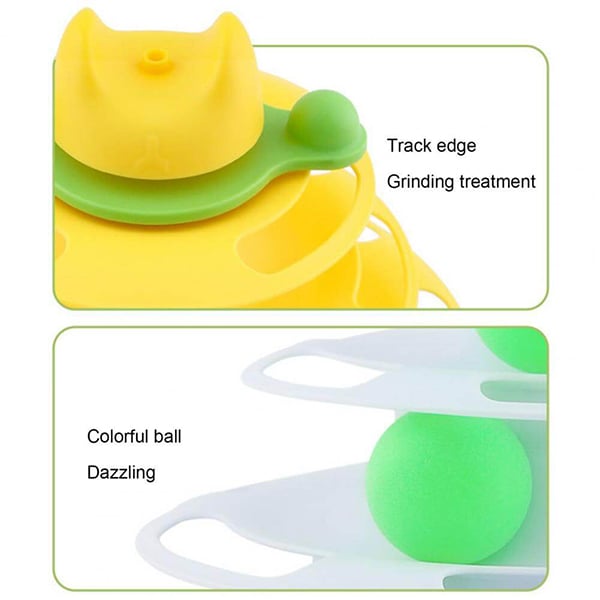 Norvo | Deilig interaktiv sirkelbane med bevegelige baller kattehøytaler for avslapning