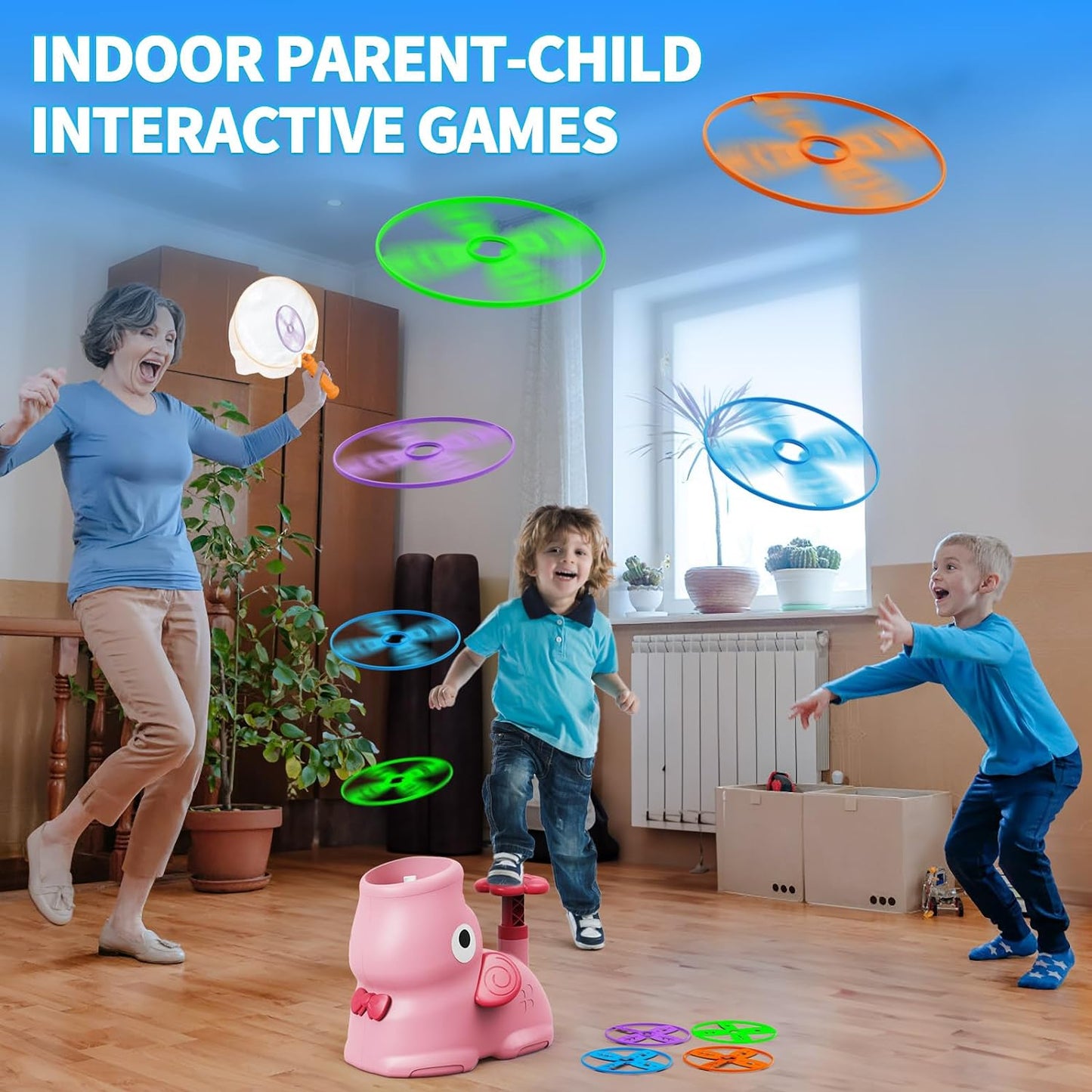 Norvo | AirZoom Launcher | Bring play fun to new heights - Flying Saucer Lekesett